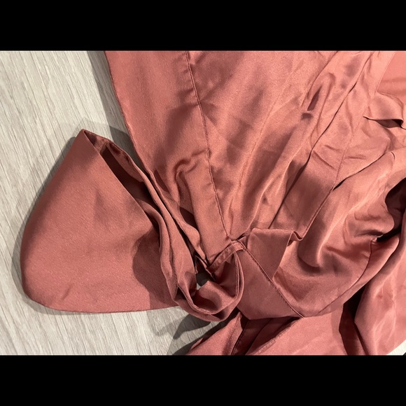 Satin wrap top - Picture 3 of 4